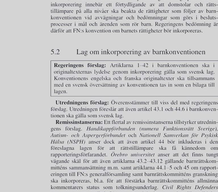 Den 1 januari 2020 blev Barnkonventionen lag i Sverige!